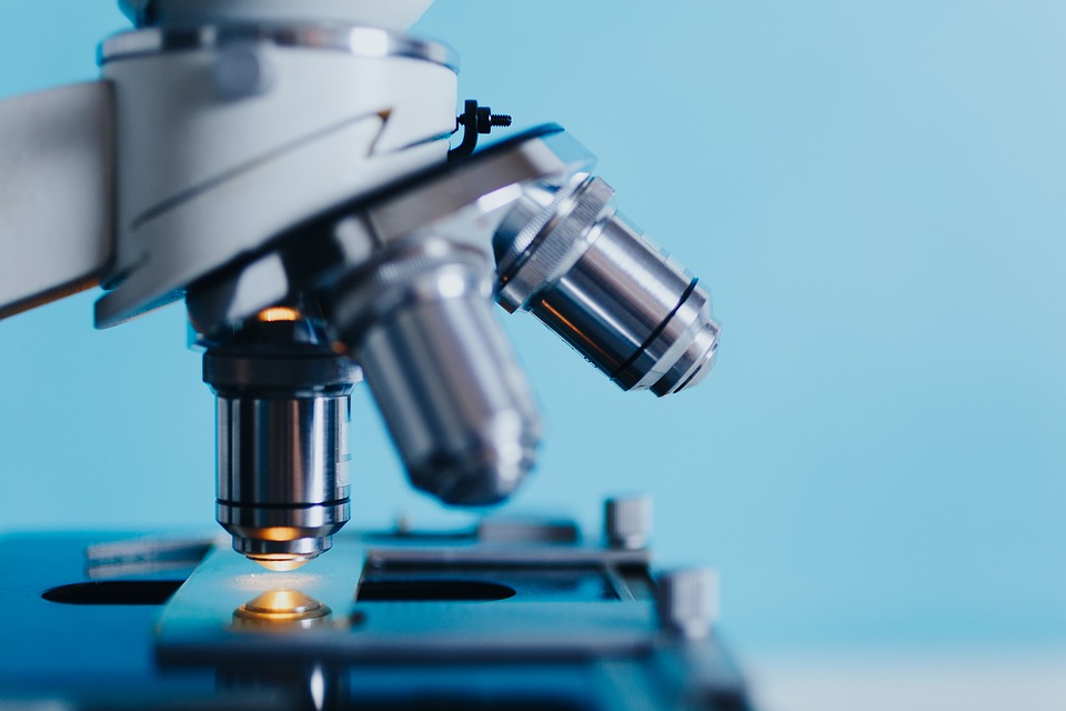 up close view of microscope