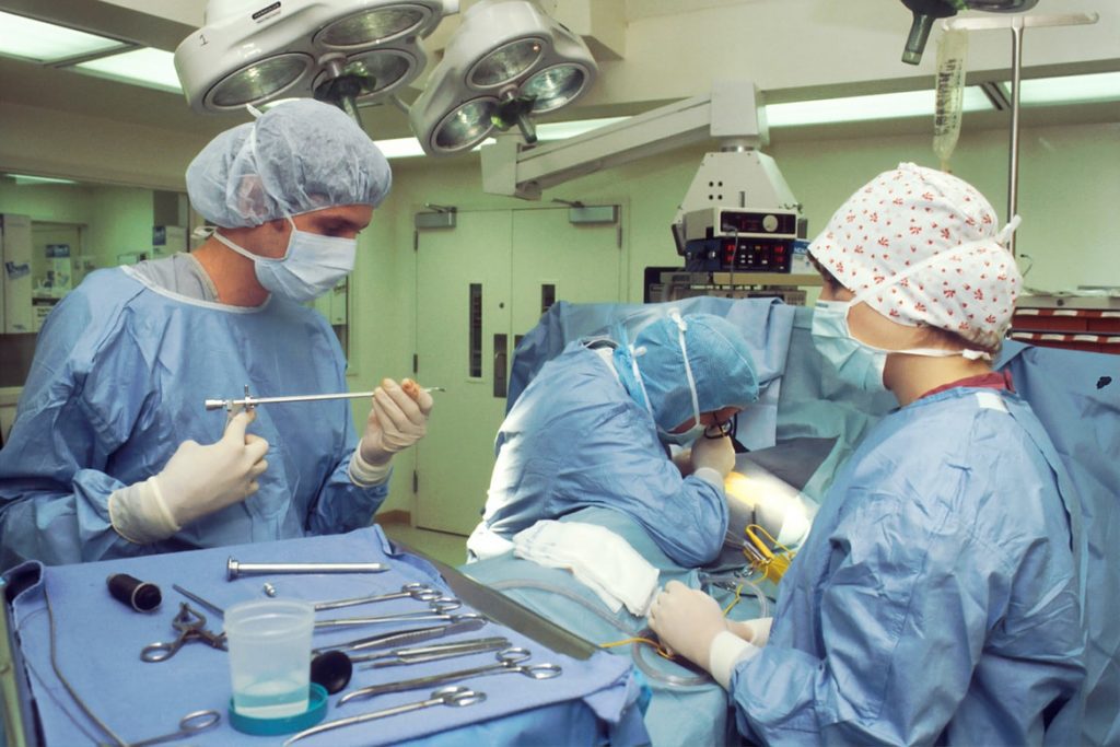 medical team performing a surgical procedure